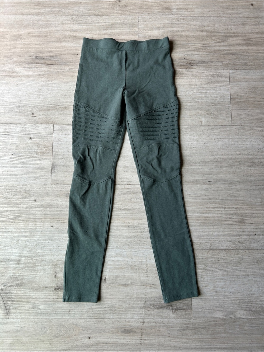 art class Olive Green Ribbed Detail Leggings Size Girls L